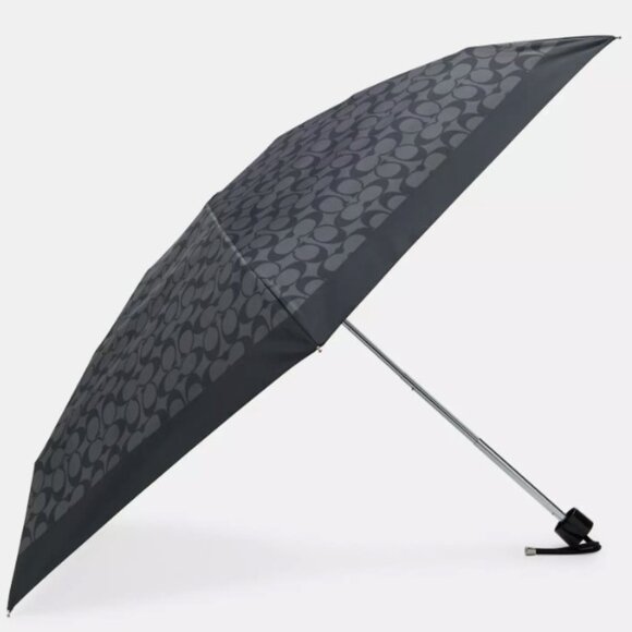 Coach Accessories - Coach Signature Mini Umbrella - Graphite